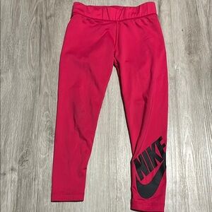 Nike Red and Black Athletic Leggings